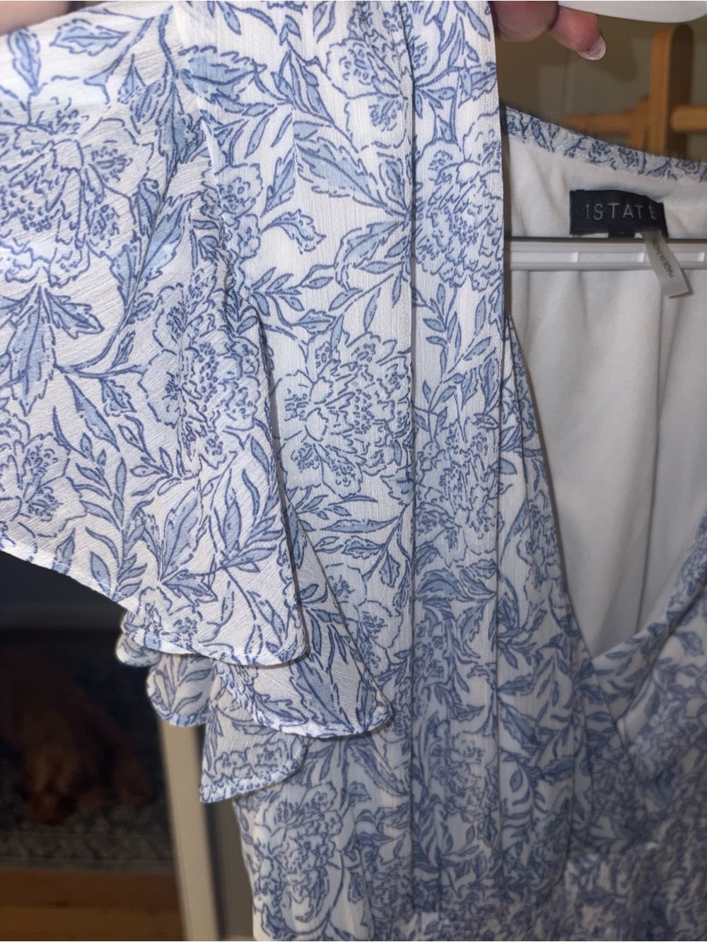 1. State Blue and White Floral Ruffle Maxi Dress - Picture 5 of 5